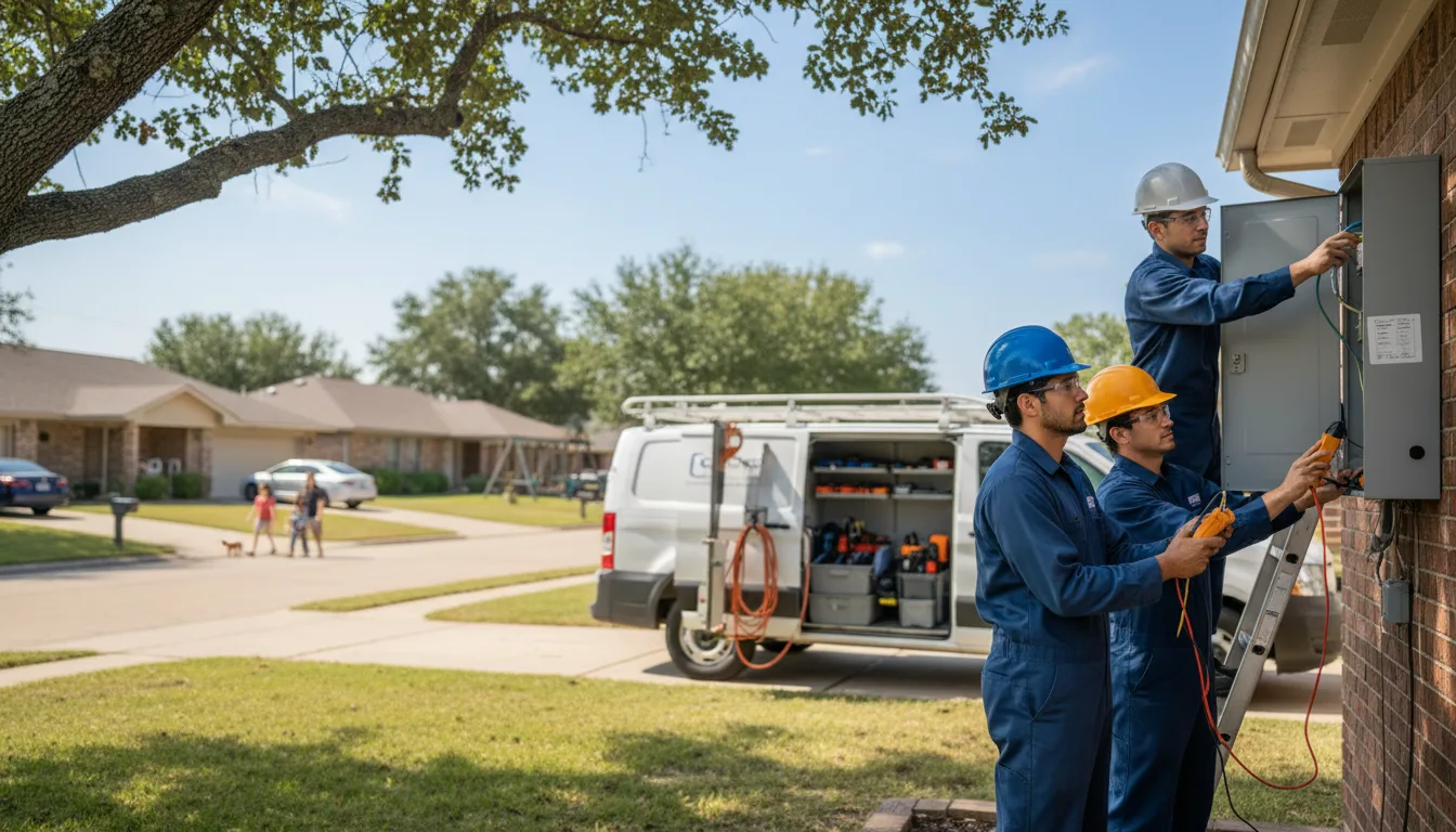 Certified electrician providing emergency electrical services in Plano, IA
